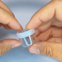 6ml/1g Wide Mouth Glass Concentrate Container w/ White Silicone Cap