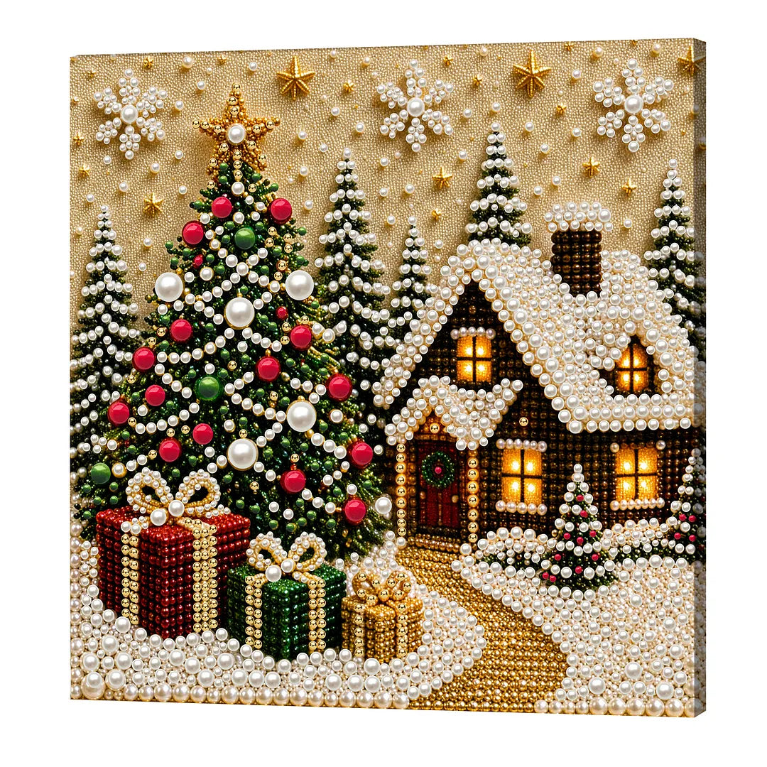 Pearl Painting Kit | Winter Gift with Frame 20x20cm