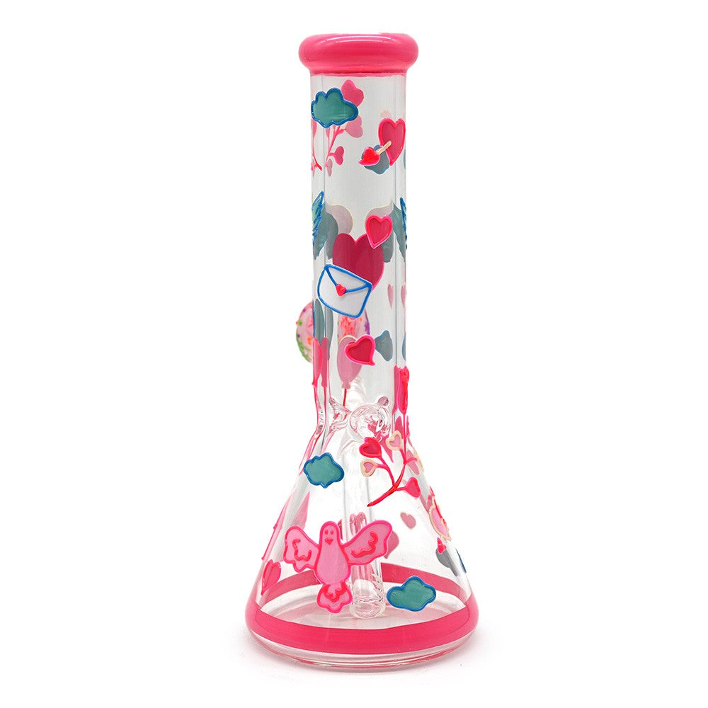 CUSTOM | 10Inch Pink Glass  Handcrafted Beaker Bongs
