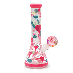 CUSTOM | 10Inch Pink Glass  Handcrafted Beaker Bongs