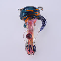 CUSTOM | 5" Glass Spoon Pipe for Dry Herb Layered Cane Glasswork