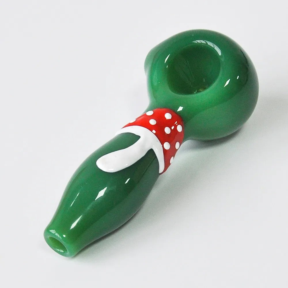 CUSTOM | 4" Spoon Pipe - High Quality Glass Hand Pipe | Water Bong Bubbler Alternative