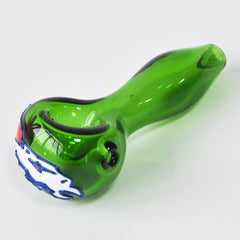 CUSTOM | 4" Spoon Pipe - High Quality Glass Hand Pipe | Water Bong Bubbler Alternative