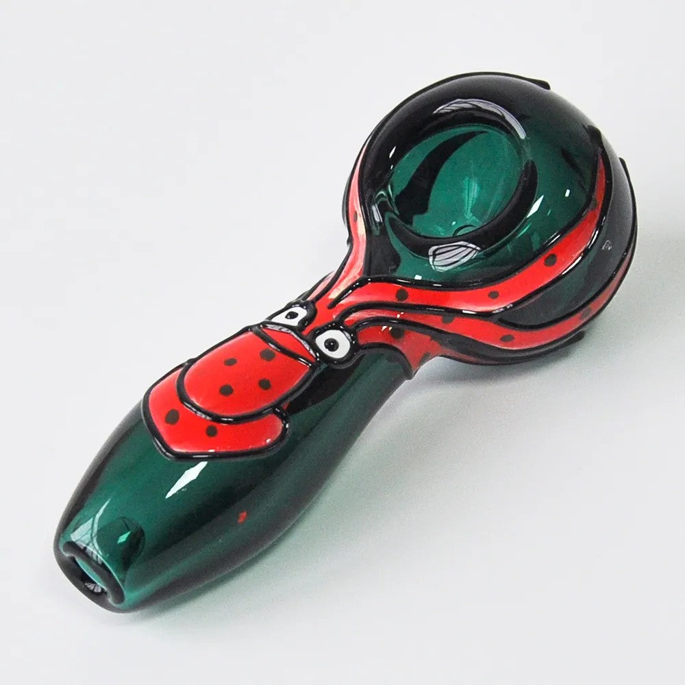 CUSTOM | 4" Spoon Pipe - High Quality Glass Hand Pipe | Water Bong Bubbler Alternative