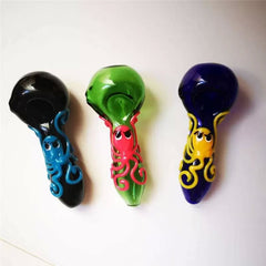CUSTOM | Colored Octopus Hand Crafted Glass Pipe