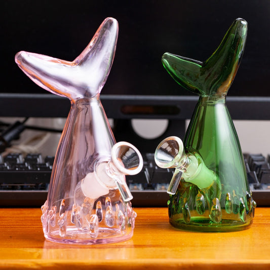 CUSTOM | handcrafted Mermaid Tail Glass Hand Pipe - Female Joint