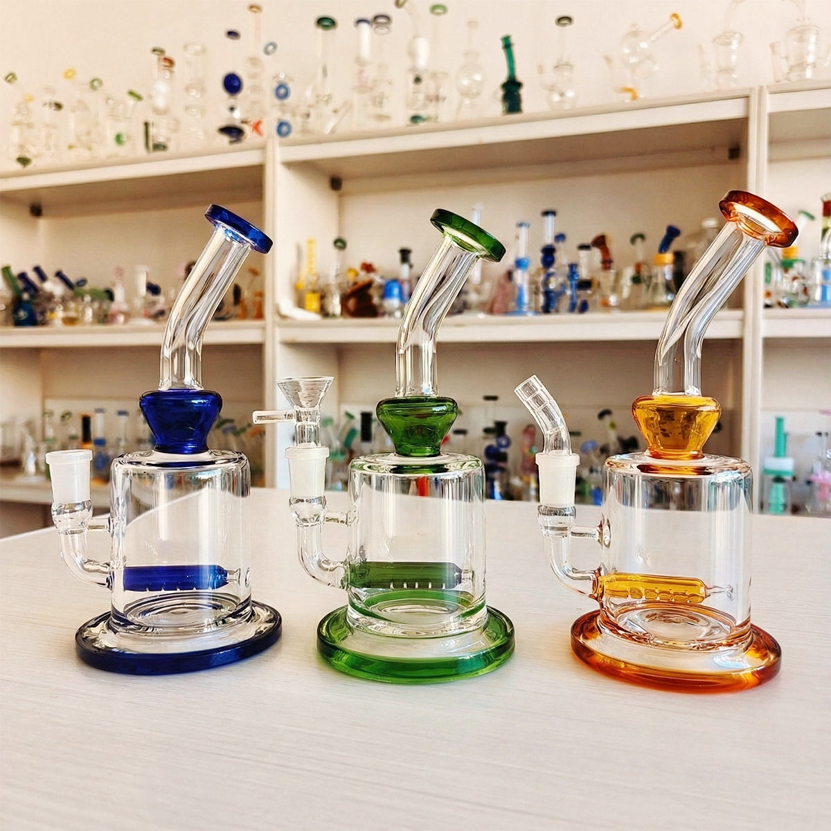 CUSTOM | Portable Handcrafted Glass Water Bongs Concentrate Dab Rig
