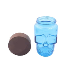Colorful Transparent Skull-shaped Wood lid Airtight Jar