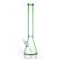 CUSTOM | 45cm/17.7 Inch Transparent Green Glass Water Pipe - Bubbler