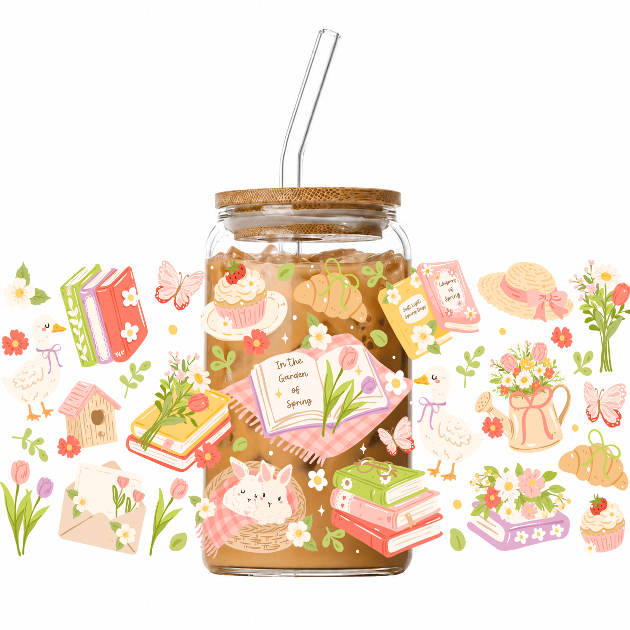 UV Cup Wrap 004 | Bunny & Goose Garden 🌷