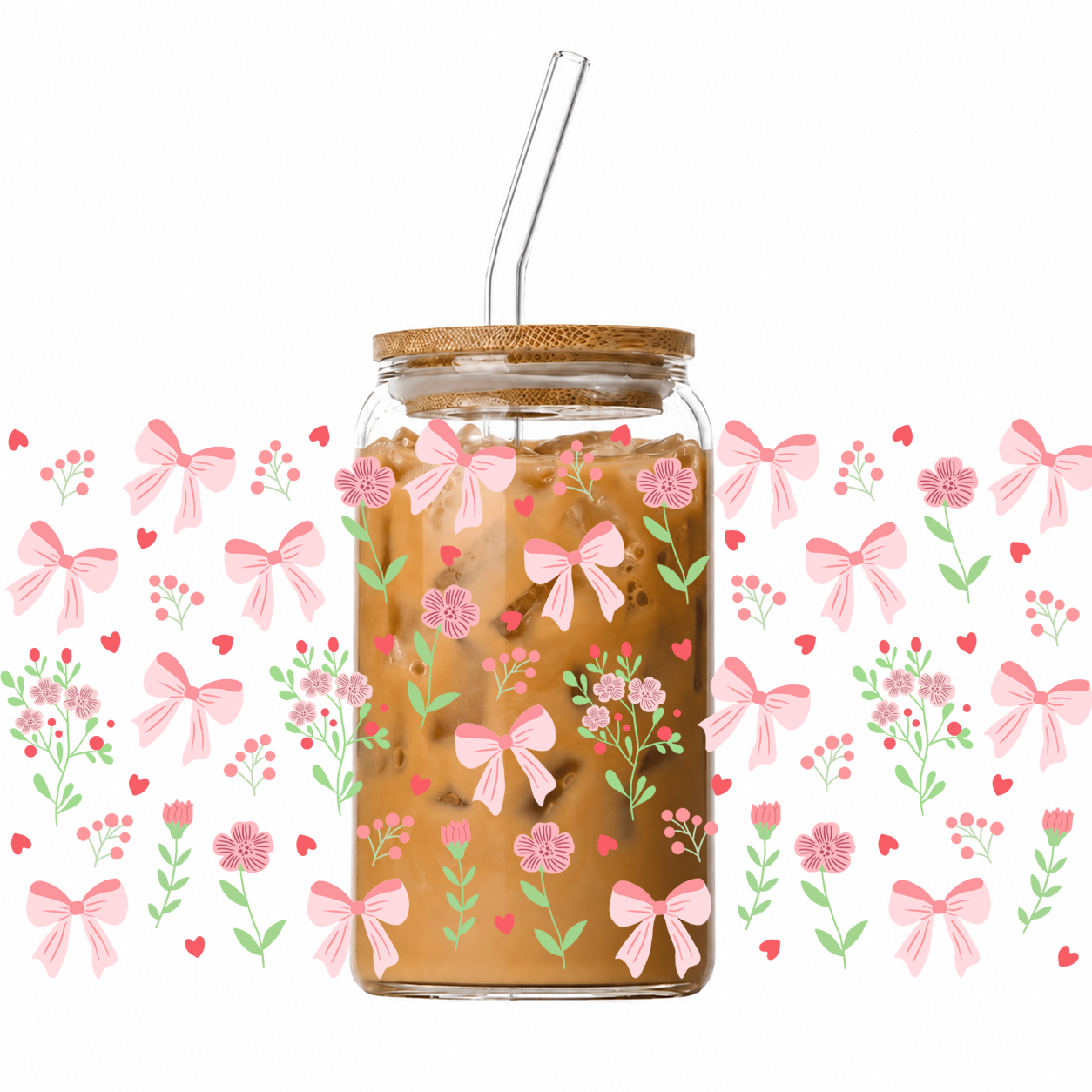 UV Cup Wrap 006| Pink Bow & Bouquet