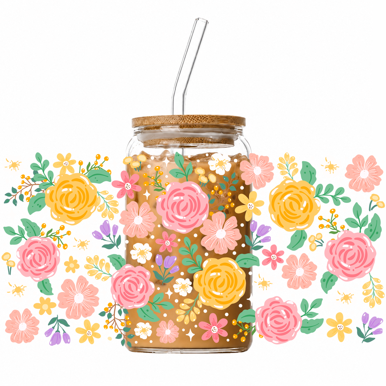 UV Cup Wrap 010 | Blooming flowers
