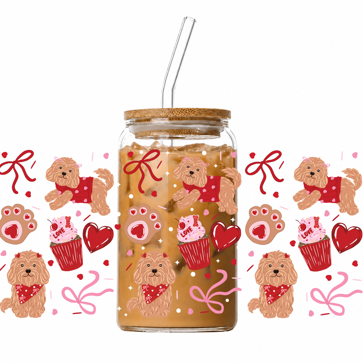 UV Cup Wrap 0015 | Red Outfit Puppy 🎀🐶