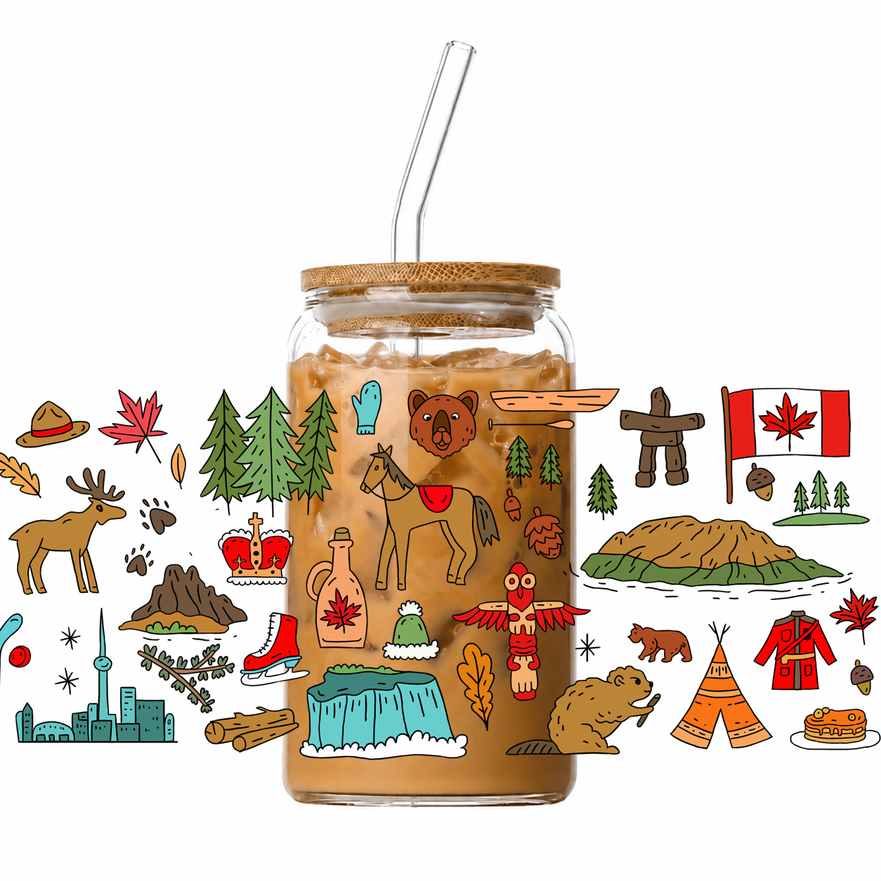 UV Cup Wrap 022 | Canadian Symbols🍁🏒🐻