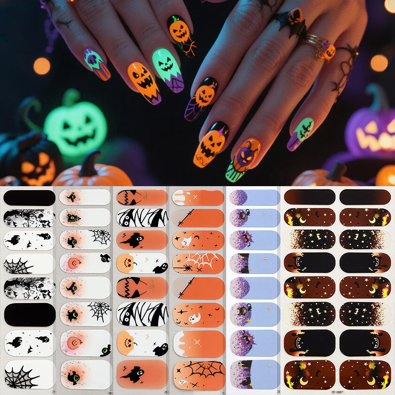 Semi-Cured Gel Nails - Halloween Purple Series👻💜