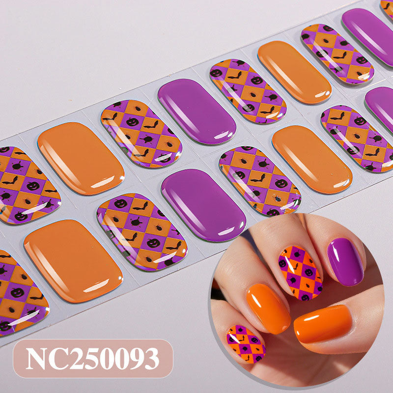 Semi-Cured Gel Nails - Halloween Purple Series👻💜