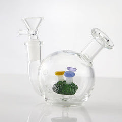 CUSTOM | 4.3" Ball Glass Bong Mushroom Filter Thick Water Pipe Bubbler W/Bowl