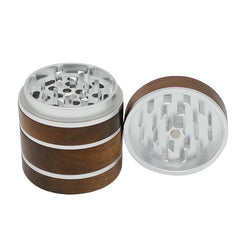 Premium Walnut Wood & Aluminum 63mm 4-Layer Grinder