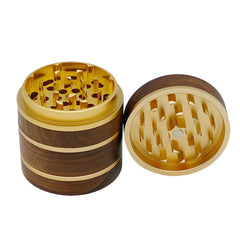 Premium Walnut Wood & Aluminum 63mm 4-Layer Grinder