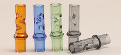 CUSTOM | Pyrex Glass Pipes Pre roll Herb Handpipe Holder Filter Mouthpiece