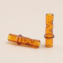 CUSTOM | Pyrex Glass Pipes Pre roll Herb Handpipe Holder Filter Mouthpiece