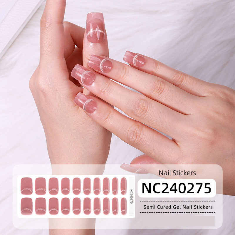 Semi-Cured Gel Nail Wraps - Light-Chasing Cat Eye💡✨