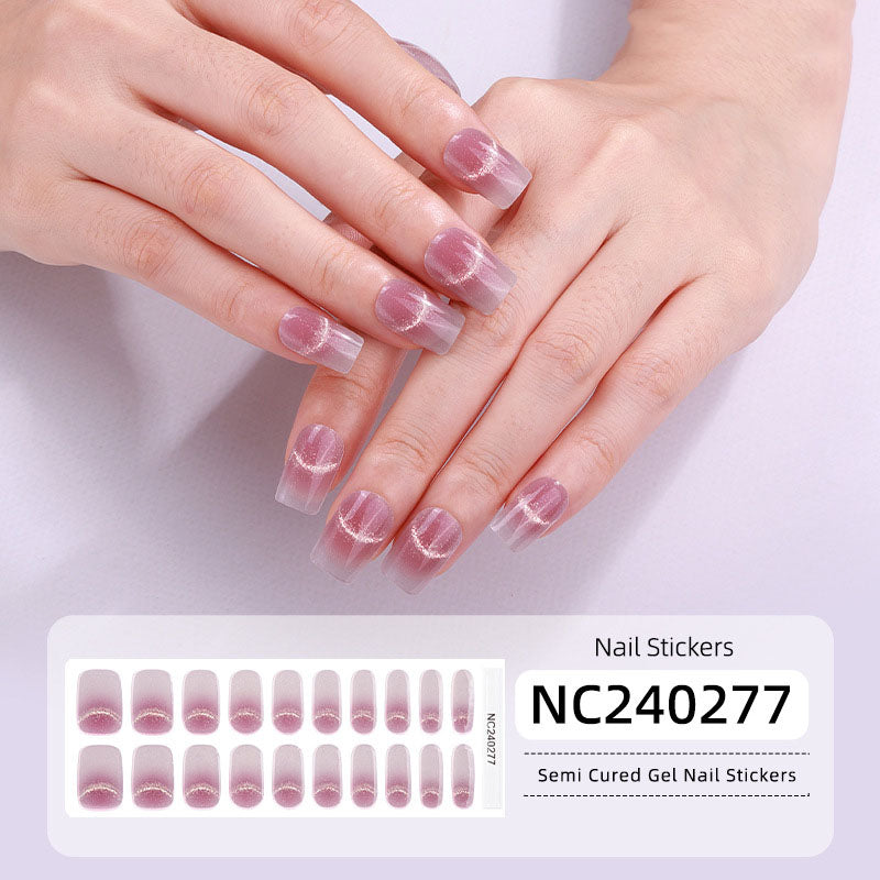 Semi-Cured Gel Nail Wraps - Light-Chasing Cat Eye💡✨