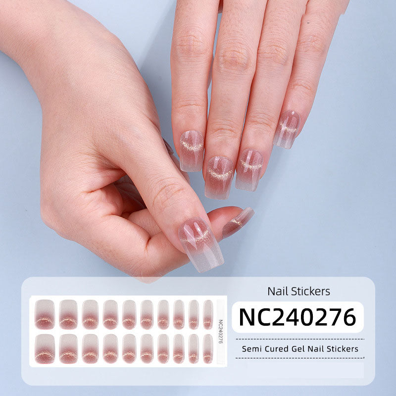 Semi-Cured Gel Nail Wraps - Light-Chasing Cat Eye💡✨