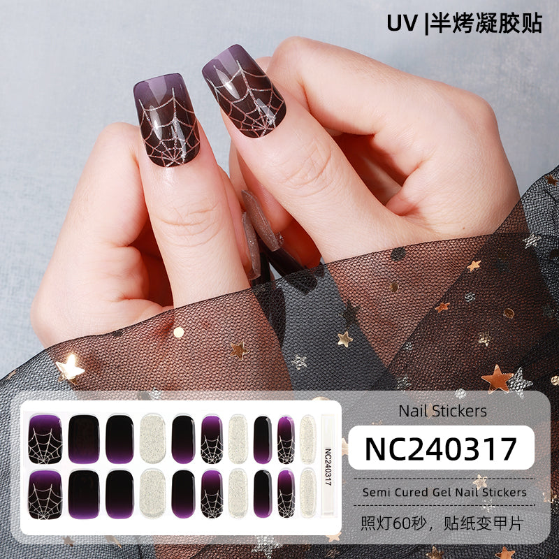 Semi-Cured Gel Nail Wraps - Fireside Festive
