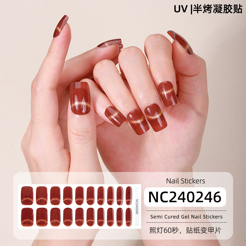 Semi-Cured Gel Nail Wraps - Fireside Festive