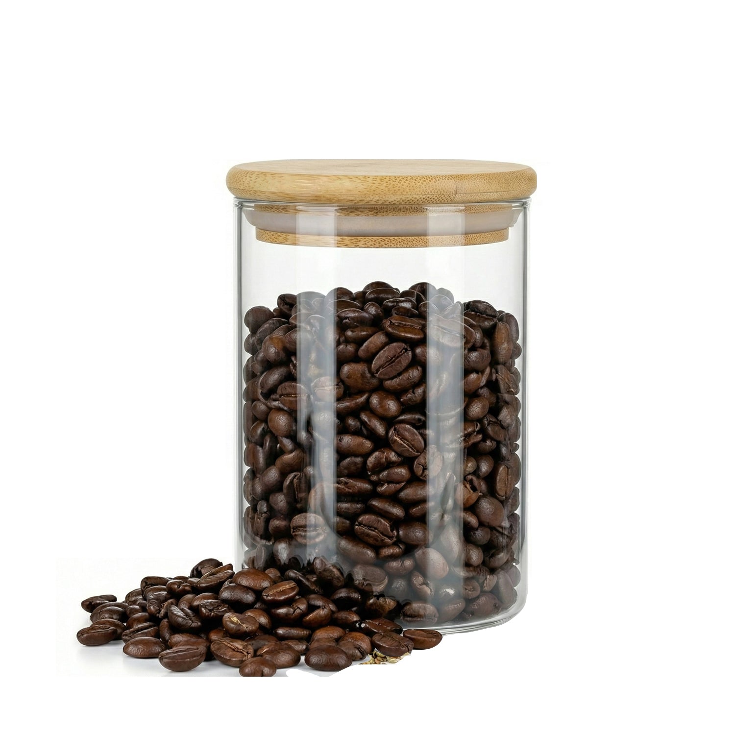 15oz Clear Glass Jar with Wood Lid – Custom Branding Available