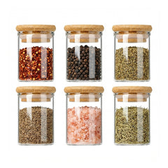 1oz/1g  Clear Glass Jar with Wood Lid