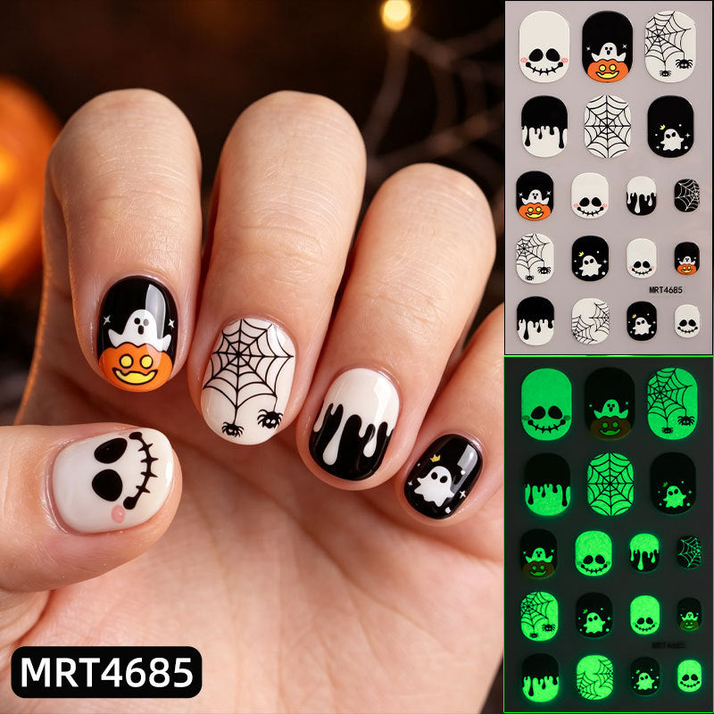 Kids Nail Wraps for Halloween👻🎃
