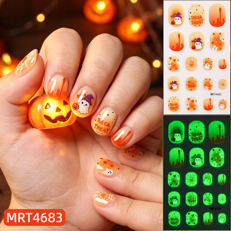 Kids Nail Wraps for Halloween👻🎃