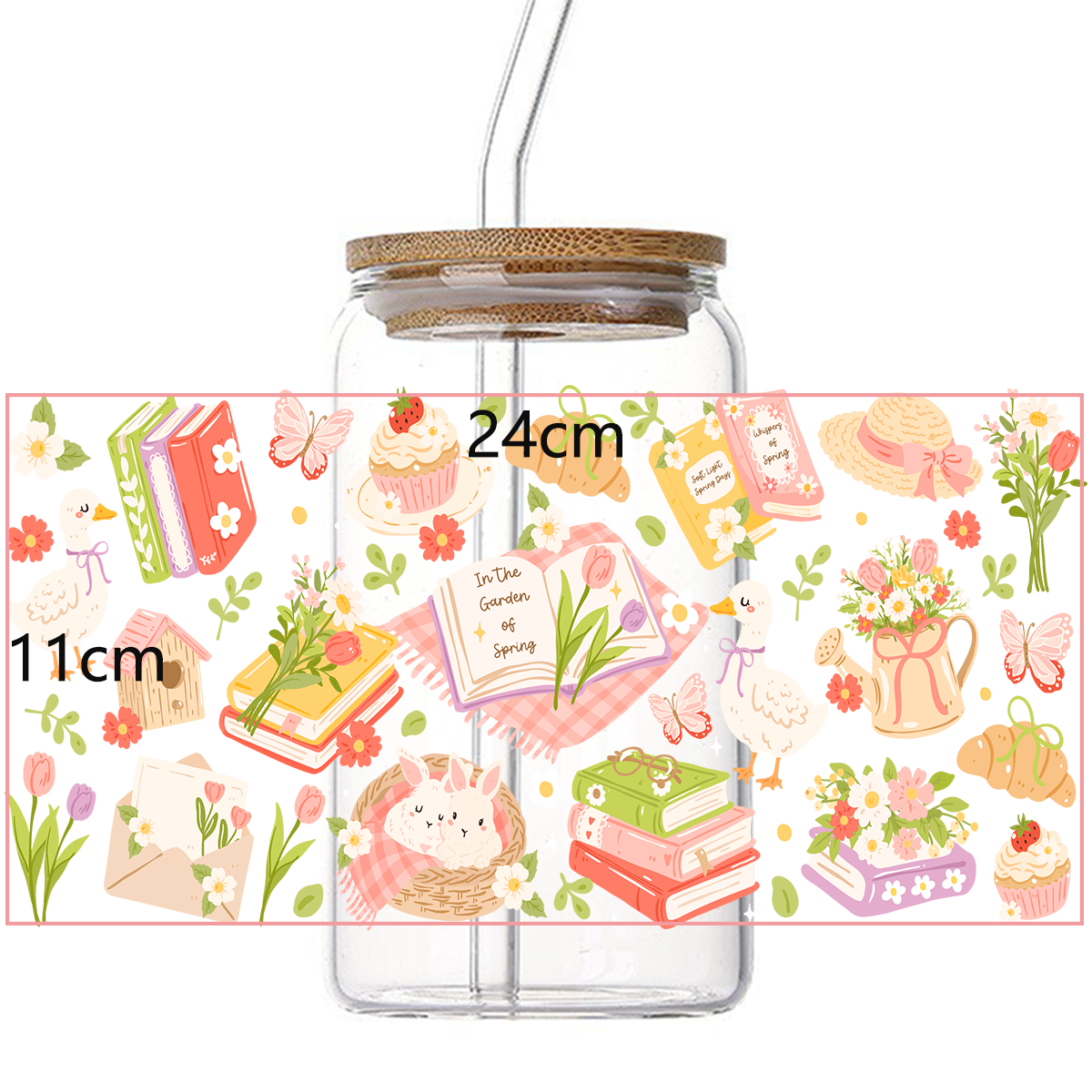 16oz Cup Wrap 001 | Tea Time Blossom