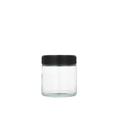 3oz Clear Glass Straight-Wall Wide-Mouth Jar with Child-Resistant Screw Lid